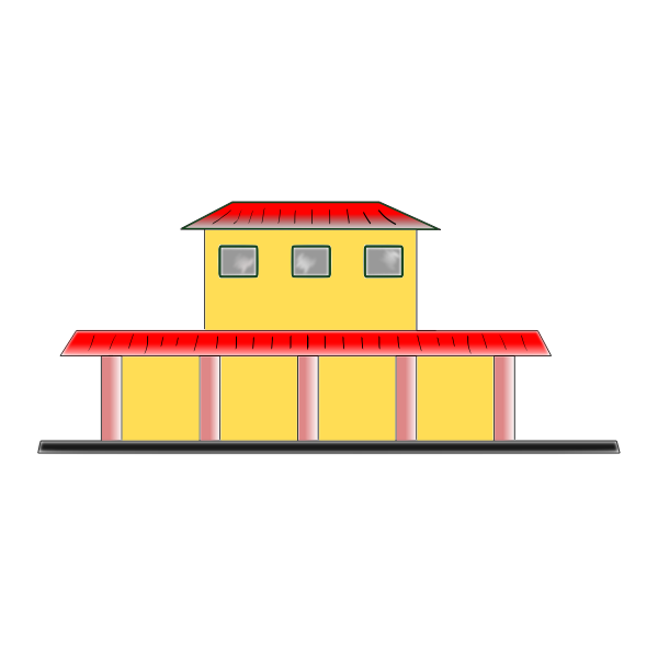 SVG Vector image of train station