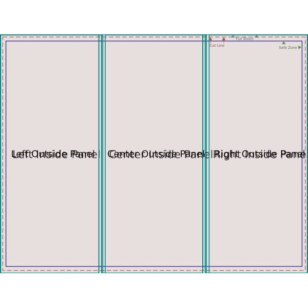 SVG Vector image of tri-fold brochure template