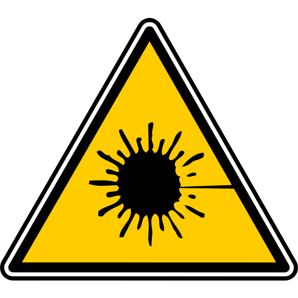 SVG Vector image of triangular laser ray warning sign