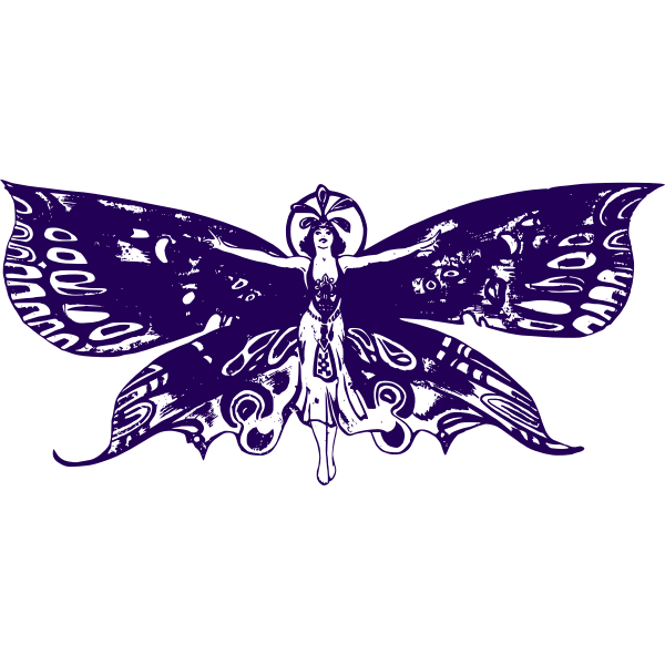 SVG Vector image of tribal woman pattern butterfly