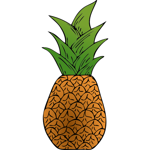 SVG Vector image of tropical pineapple