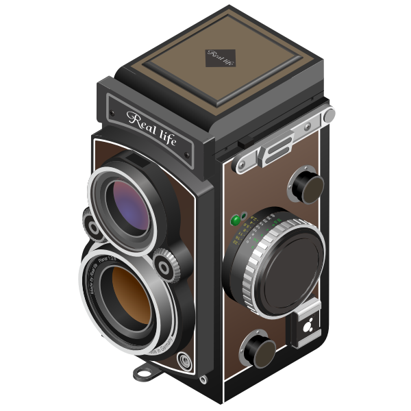 SVG Vector image of twin-lens reflex camera