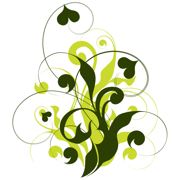 SVG Vector image of twisted branch with hearts