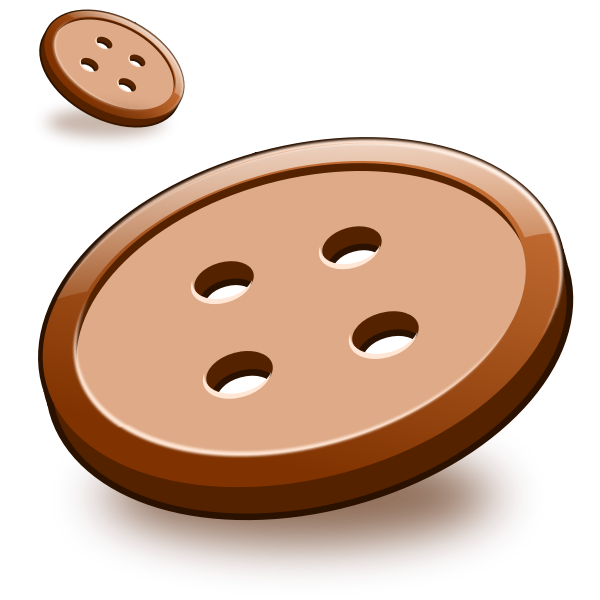 SVG Vector image of two brown sewing buttons
