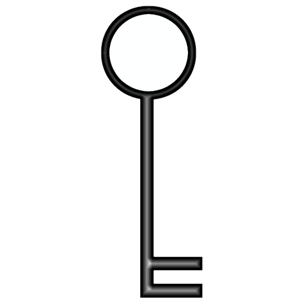 SVG Vector image of two teeth door key
