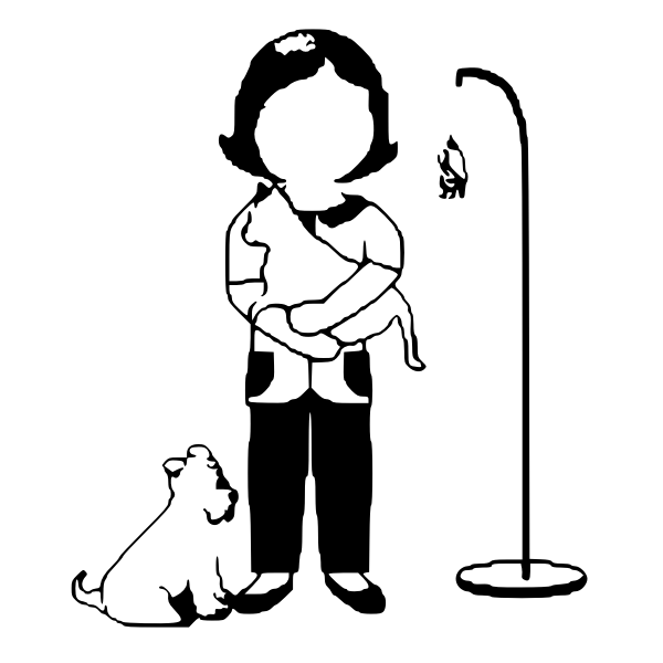 SVG Vector image of vet assistant without face