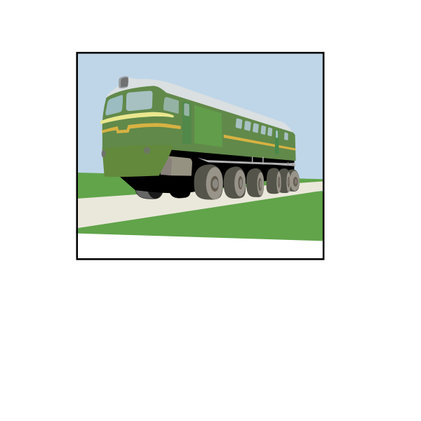 SVG Vector image of VL-85 container train