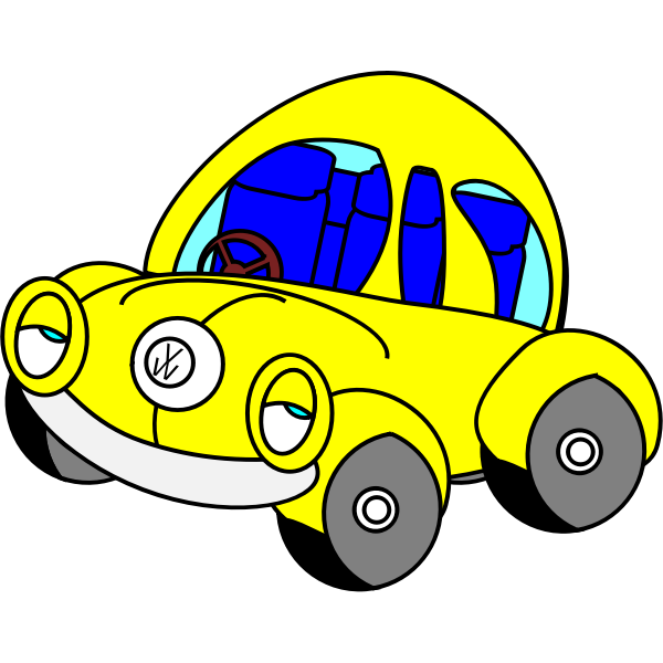SVG Vector image of VW beetle with eyes