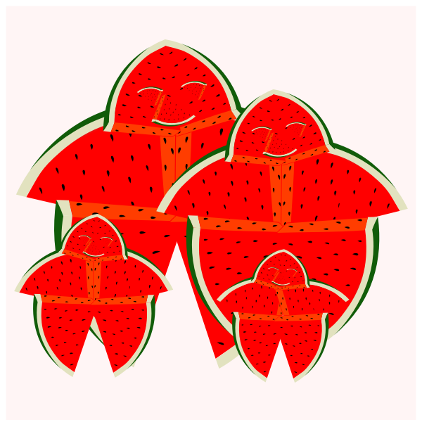 SVG Vector image of watermelon family