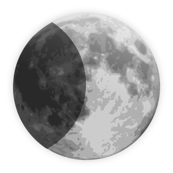 SVG Vector image of weather forecast color symbol for half moon