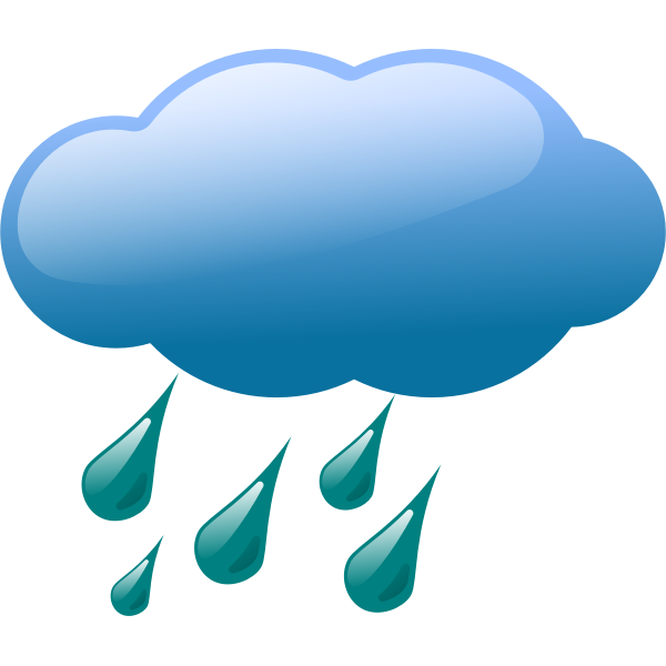 SVG Vector image of weather forecast color symbol for rainy sky