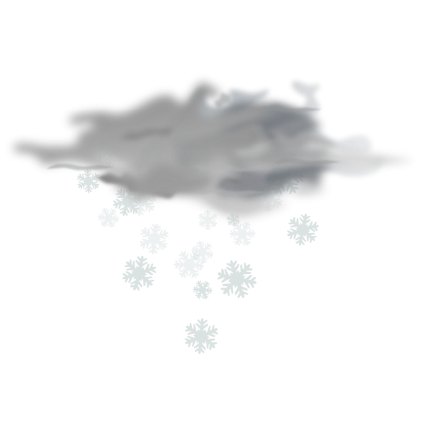 SVG Vector image of weather forecast color symbol for snowy sky