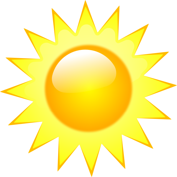 SVG Vector image of weather forecast color symbol for sunny sky