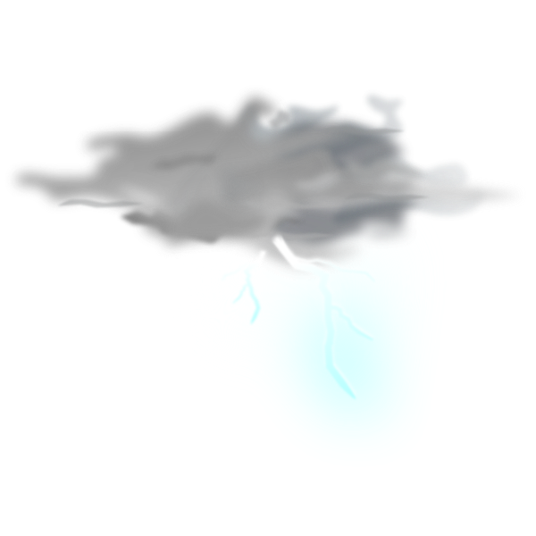 SVG Vector image of weather forecast color symbol for thunder sky
