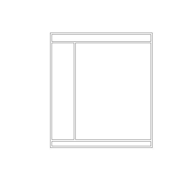 SVG Vector image of web layout with 4 windows