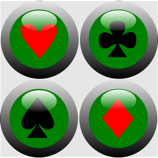 SVG Vector image of web ready poker buttons