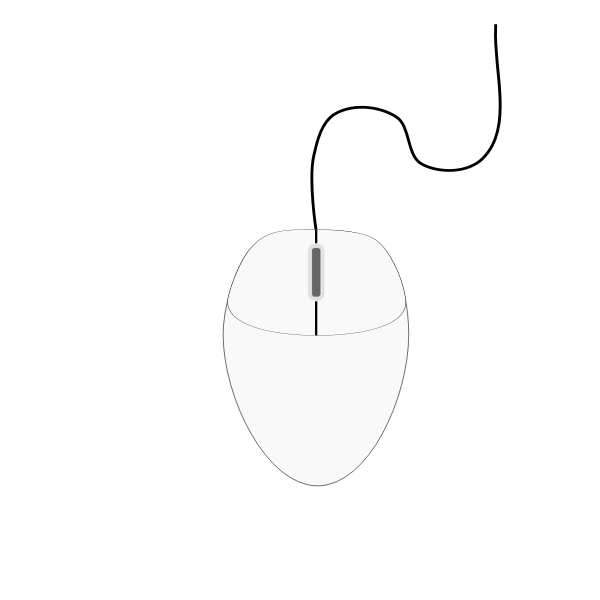 SVG Vector image of white computer mouse 1