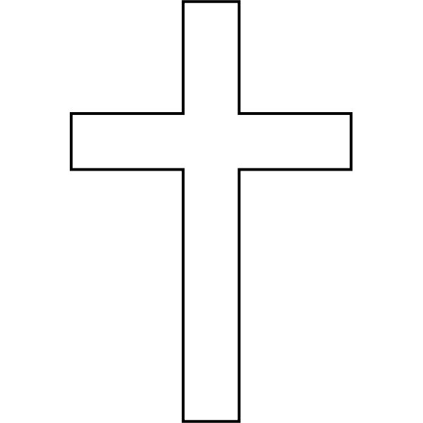 SVG Vector image of white cross