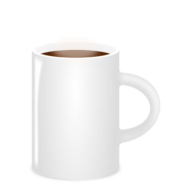 SVG Vector image of white mug full of coffee