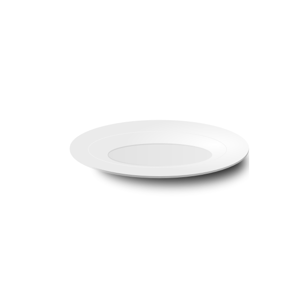 SVG Vector image of white plate with shadow