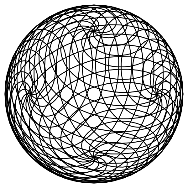 SVG Vector image of wired spiral sphere