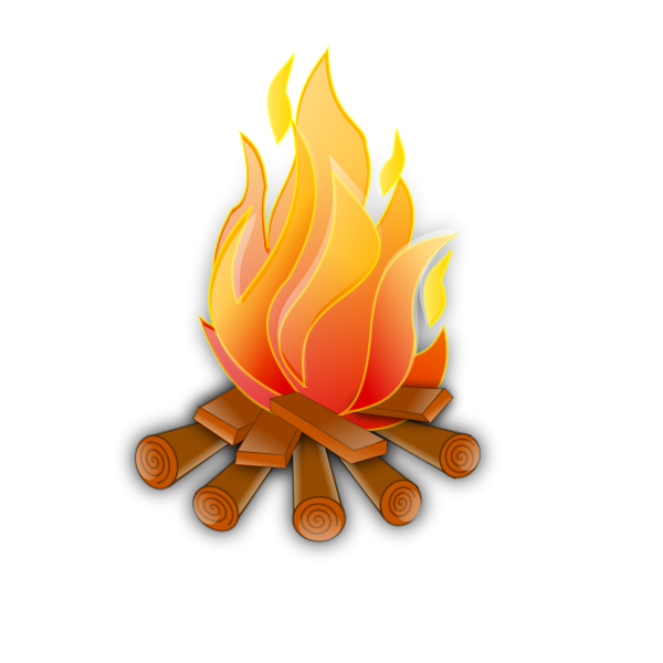 SVG Vector image of wooden fire