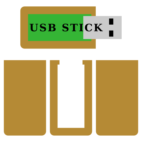SVG Vector image of wooden USB stick