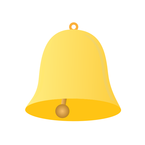SVG Vector image of yellow bell symbol