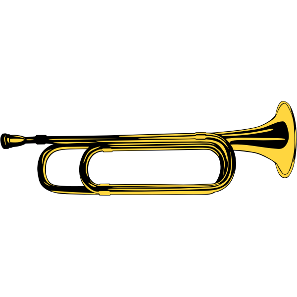 SVG Vector image of yellow brass instrument