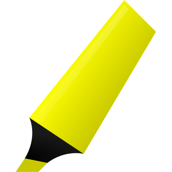 SVG Vector image of yellow highlighter