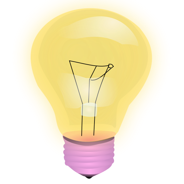 SVG Vector image of yellow light bulb