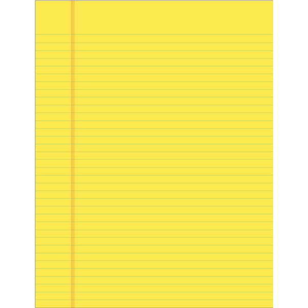 SVG Vector image of yellow multi-layered lined leaf of paper