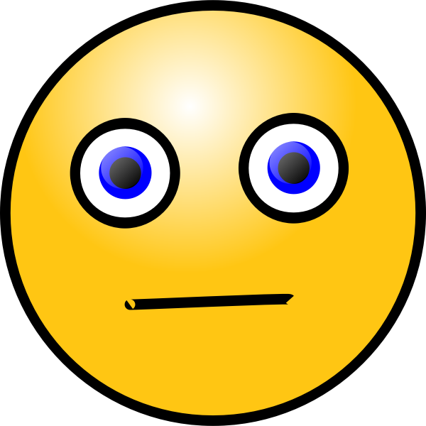 SVG Vector image of yellow worried smiley