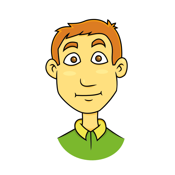 SVG Vector image of young man cartoon character