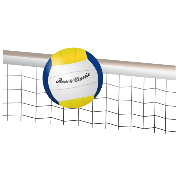 SVG Vector image volleyball net and ball