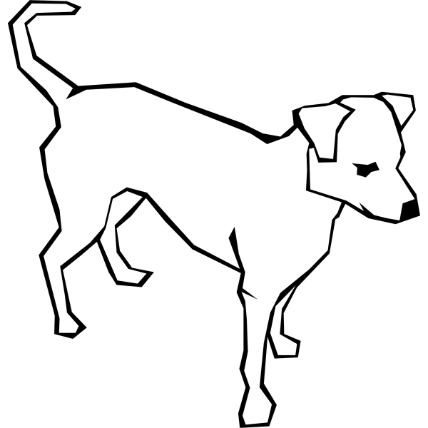 SVG Vector line drawing of a dog
