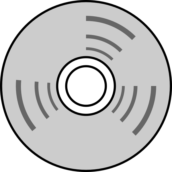 SVG Vector line drawing of compact disc