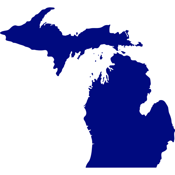 SVG Vector map of State of Michigan