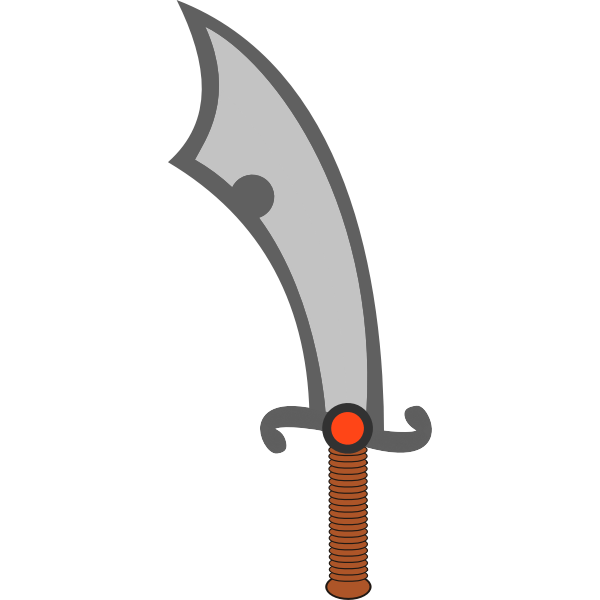 SVG Vector of a scimitar