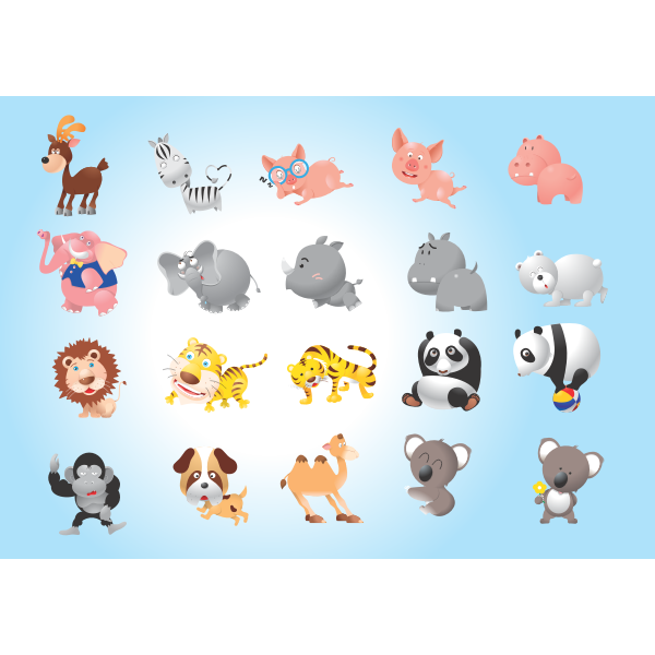 SVG Vector pack with different animals