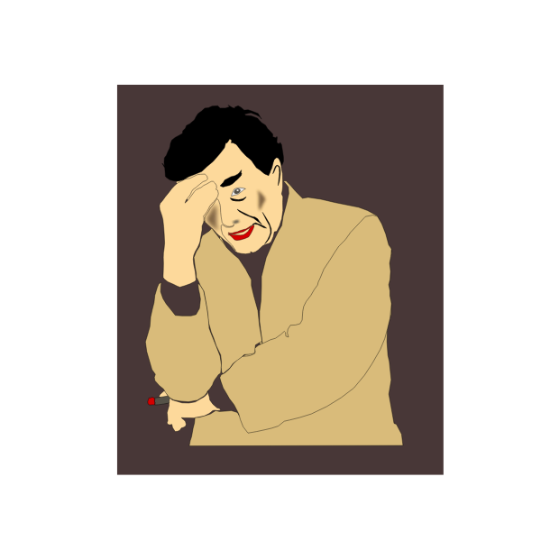 SVG Vector portrait of Columbo