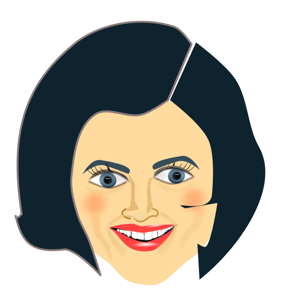 SVG Vector portrait of middle-aged woman