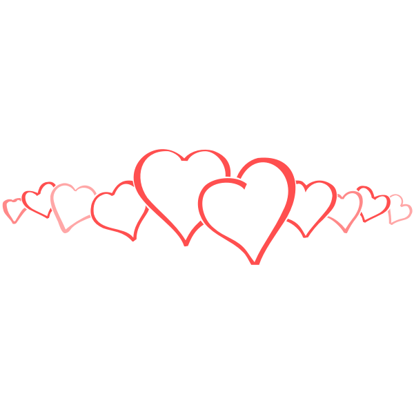 SVG Vector selection of 10 hearts