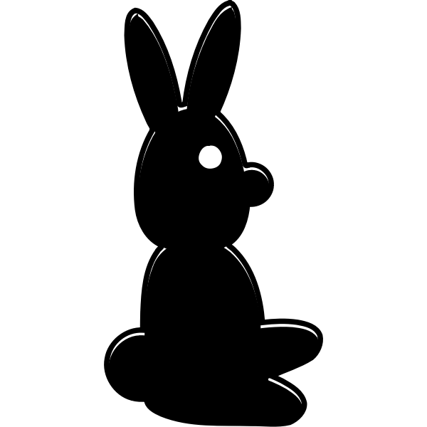 SVG Vector silhouette graphics of rabbit