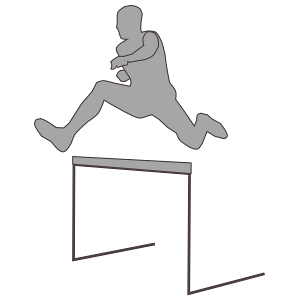 SVG Vector silhouette of an athlete