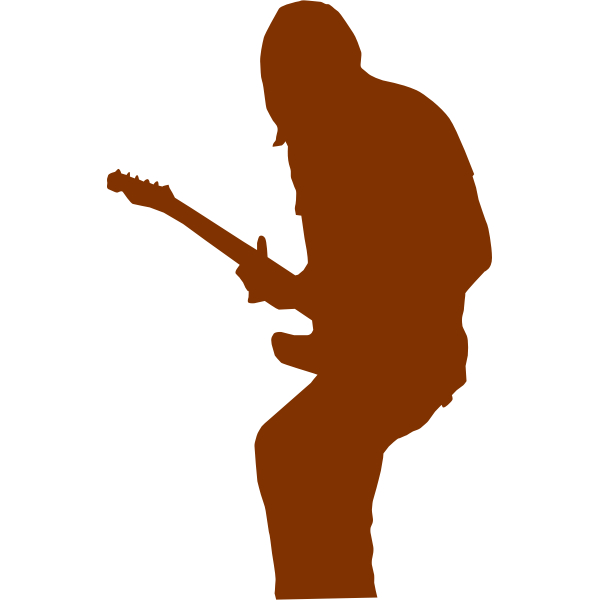 SVG Vector silhouette of guitarist