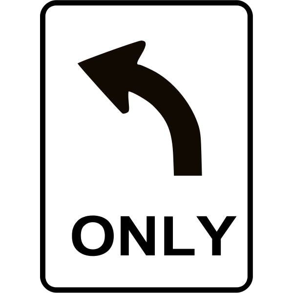 SVG Veer left traffic sign vector image