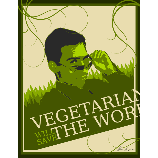 SVG Vegetarianism poster vector image