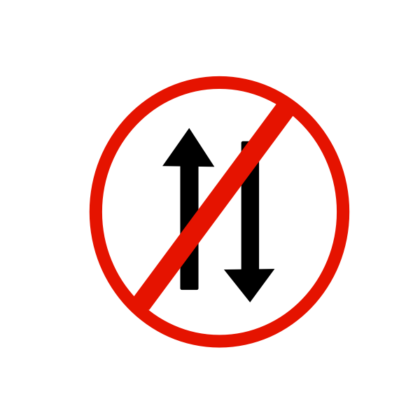 SVG vehicles prohibited in both directions