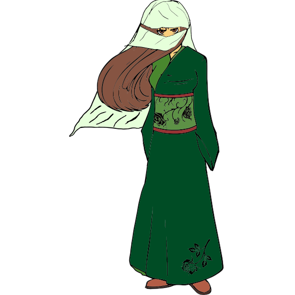 SVG Veiled girl